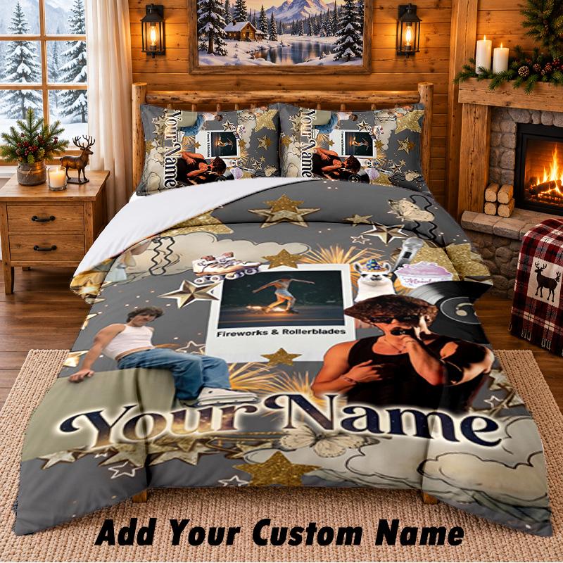 Benson Boone Custom Name 3Pcs Bedding Set 1 Bed Sheet 2 Pillowcases Bedroom Home Decor