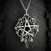 Gothic Pentagram Pendant Necklace Pagan Wiccan Jewelry Pentagram Witch Charm Statement Necklaces Punk Magic Gifts For Women Men