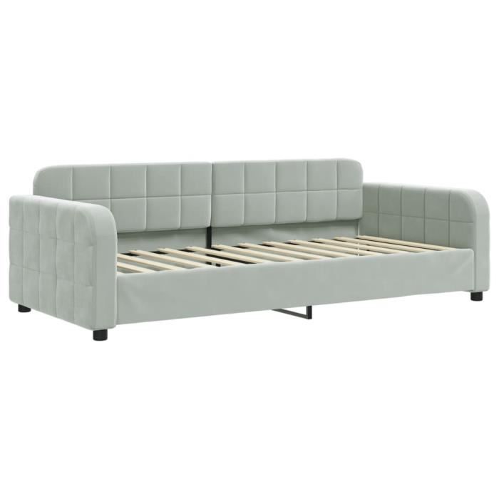 VidaXL Daybed Light Grey 90x200 Cm Velvet 354058