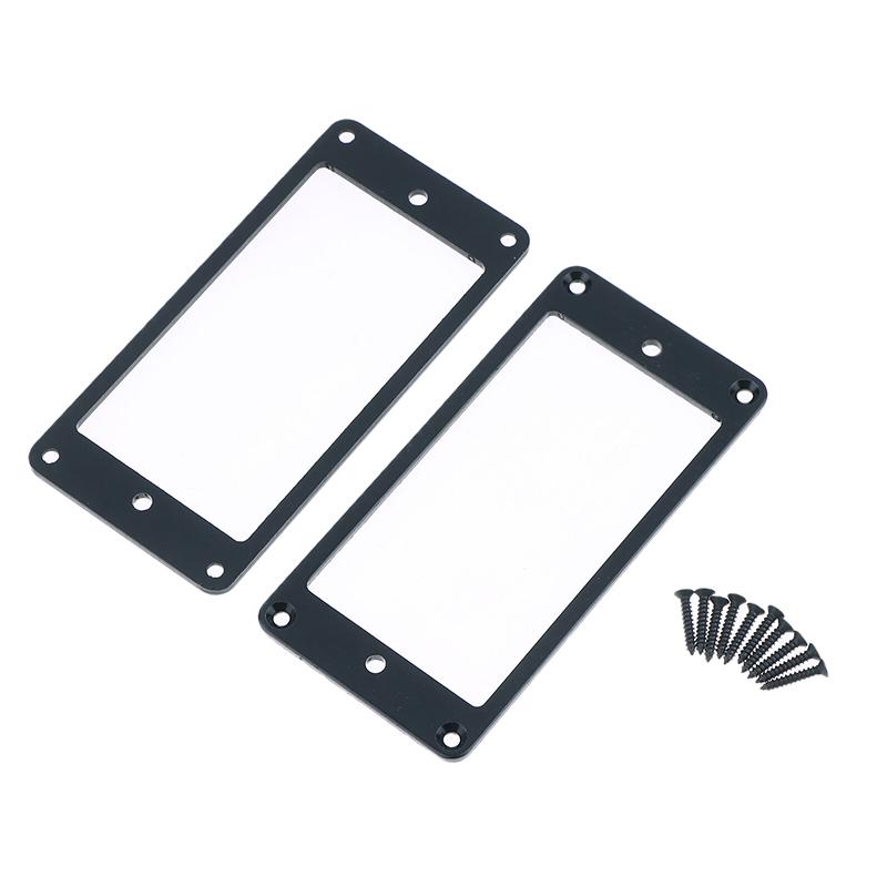 2 шт. Кольца для крепления хамбакерных звукоснимателей из алюминиевого сплава для грифа и бриджа, Набор изогнутых рамок для звукоснимателей грифа и бриджа для гитары