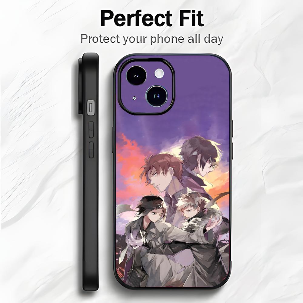 Крутой чехол для телефона в стиле аниме B-Bungo Stray Dogs Мягкая упаковка Легкий Для iPhone17 16 15 14 13ProMax