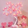 Rose Flower Lamp Rose Tree Lights USB 24 LED Artificial Flower Night Light Table Home Wedding Bedroom Decorations Valentines Gift