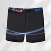 Men Swim Shorts Slim Fit Double Layers Quick Dry Conservative Swimming Elastic Waist Printed