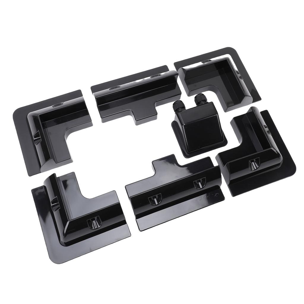 Solar Panel Mounting Brackets ABS Corner Bracket Kit with Junction Box Installation On RV Boats Camping Vehicle