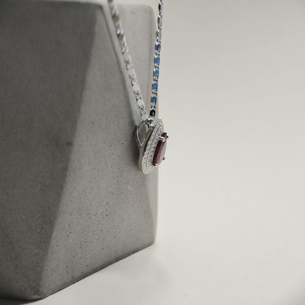 Серебряная подвеска с рубином 3.001ct (2182443)