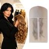 Zippered Wig Storage Bag Hanging with Hook, Breathable Non-woven Fabric Dust-proof Home Hair Accessory Protector, Space Saving Portable Zipper