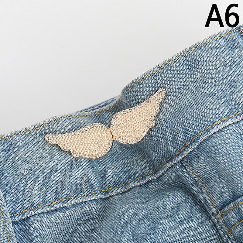 1/2PCS  Adjuster For Pants And Skirts Waist Tightener Bowknot Button Adjustable Waist Buckle For Jeans No Sewing Required