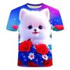 Летний новый милый рисунок собаки, индивидуальный модный тренд, стиль вестерн, универсальный, короткие рукава для мужчин и женщин, одинаковый стиль