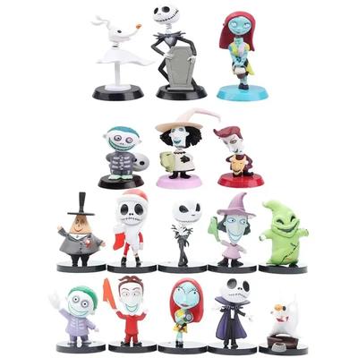 6-10 шт./лот Кошмар перед Рождеством 7 см Мини-фигурка Изображение Ужасающая Забавная Хэллоуинская Кукла Модель Украшения Игрушки