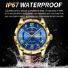 BINBOND Original Accurate Luxury Quartz Wristwatches For Men Luminous Waterproof Auto Date Week Display Men's Watch Casual Reloj