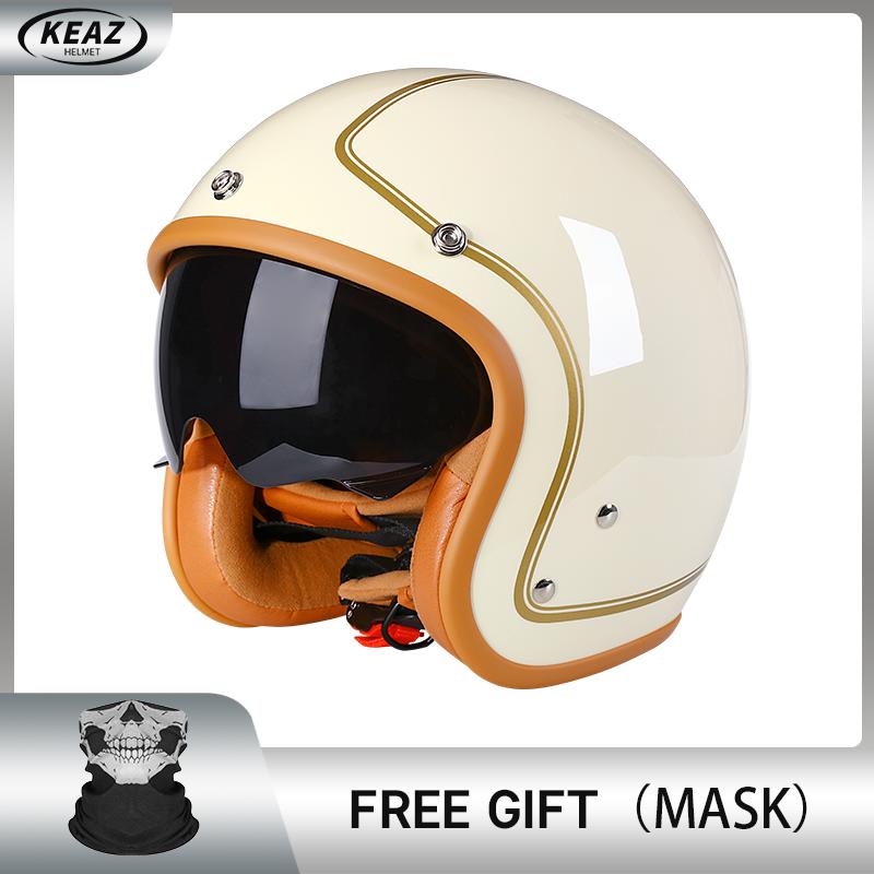 Ярко-зеленый авокадо DOT 3/4 Открытый мотоциклетный ретро-шлем для мотоцикла Винтажный шлем для чоппера, мотоцикла, скутера Capacete De Moto