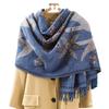 Imitation Cashmere Scarf Shawl High End and Versatile New Jacquard Scarf for Women  Winter Tassel Ethnic Style Shawl