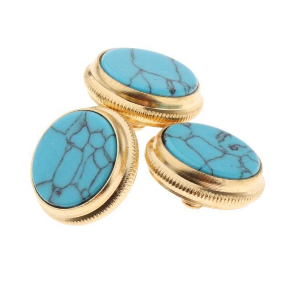 Новый набор из 3 шт. Металлический колпачок клапана трубы Крышка клапанов трубы Замена кнопок Пальцевые кнопки для трубы Музыкальные инструменты