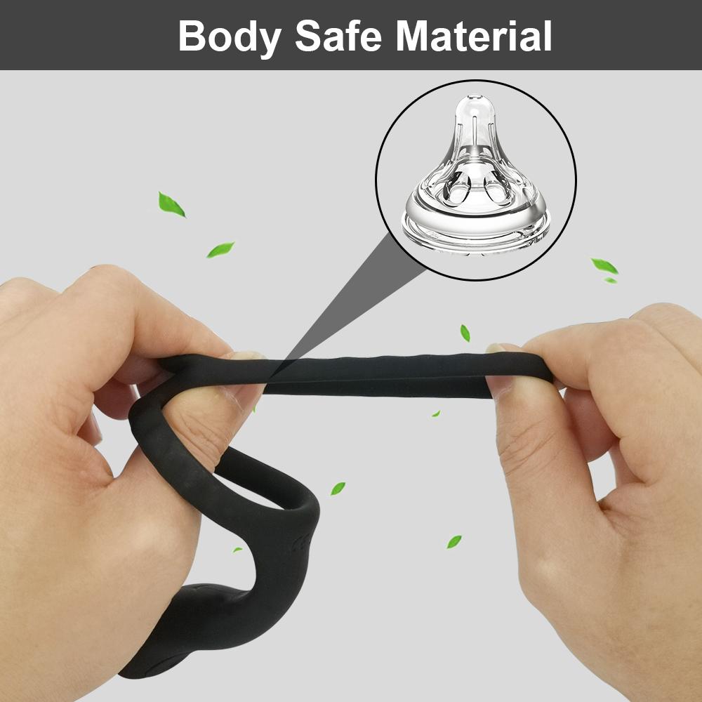 Vibrating Cock Ring for Men Ejaculation Delay Men Penis Ring Chastity Cage Clitoris Stimulator Adult Supplies Sex Toy for