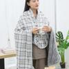 Soft Blanket Wearable Shawl Throw Wrap Doublelayer Plaid Shawl Winter Lady Multifunction Scarf Tartan Warm Blankets for Winter