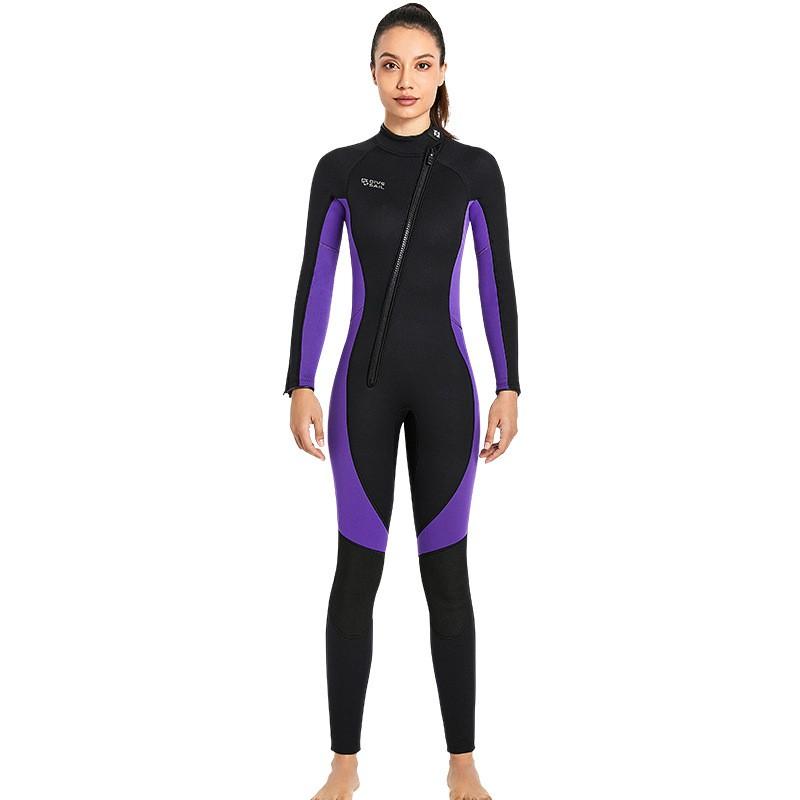 Diving Suit 3MM One-piece Long-sleeved Cold-proof Warm Swimsuit Snorkeling Surfsuit