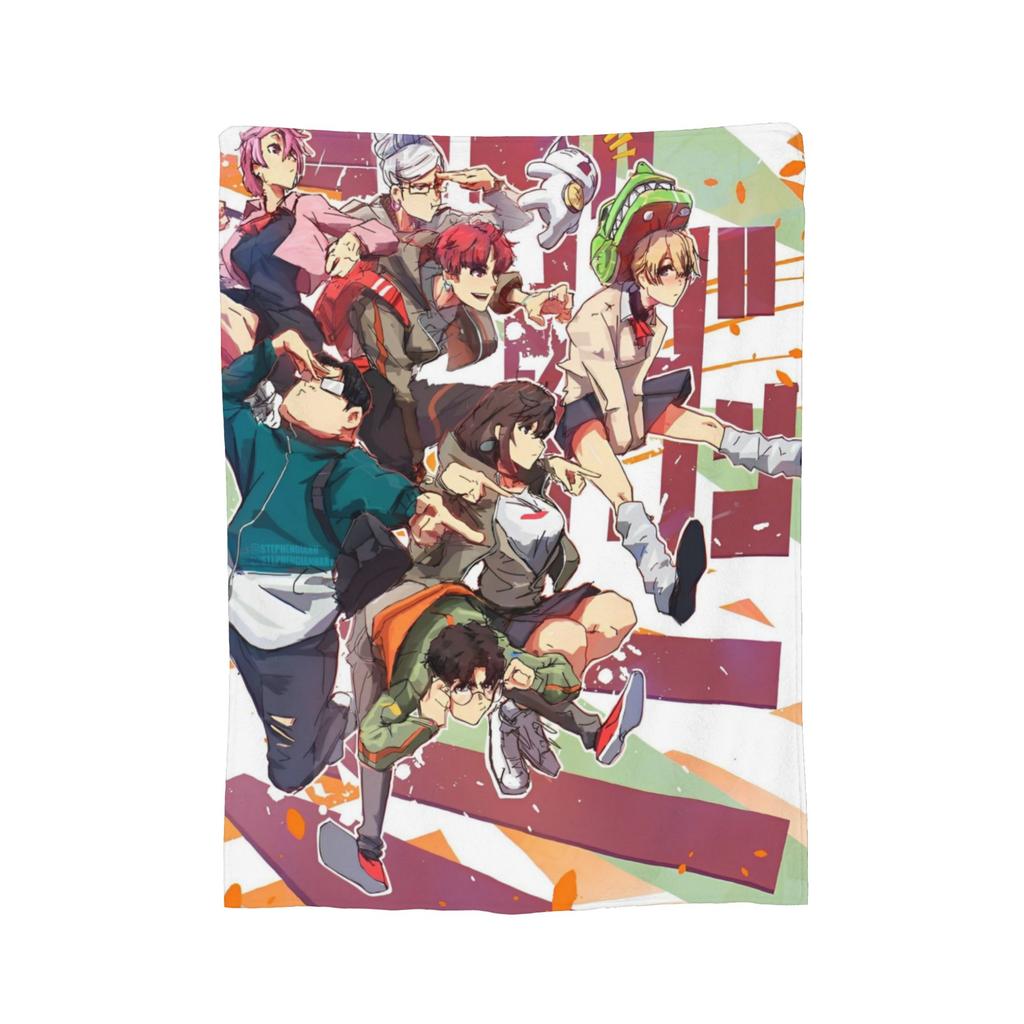 Anime Okarun Dandadan Flannel Blanket  Awesome Throw Blankets for  Sofa Bedding Lounge 125*100cm Quilt,