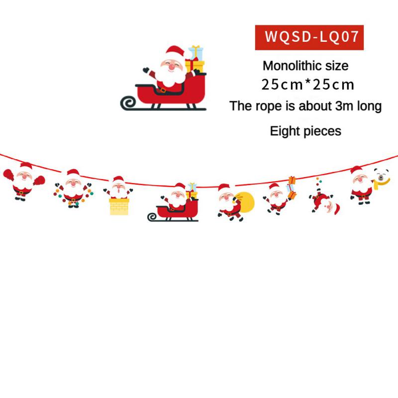 Рождественский баннер 2024 года Веселые рождественские украшения для дома Гирлянда Санта-Клаус Навидад для рождественского подарка Ноэль Декор Новый год 2025