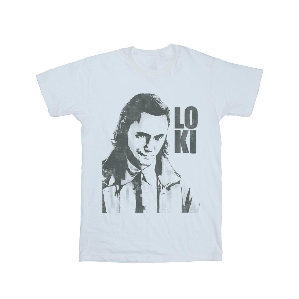 Marvel Mens Loki Head Poster T-Shirt