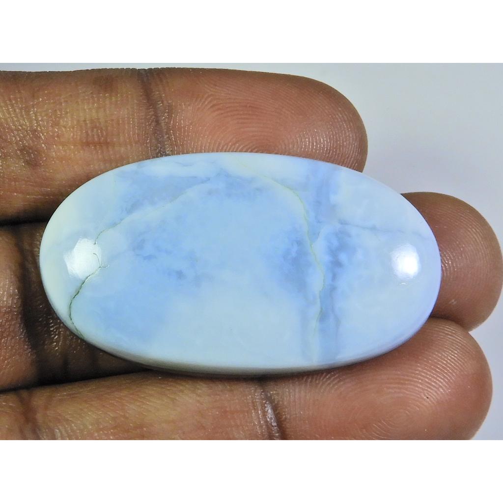 BRILLIANT!! 24X43X08MM Natural Blue Opal Oval Cabochon Loose Gemstone 65Cts. ET-195