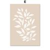 Beige Abstract Line Drawing Leaf Sun Natural Plant Boho Posters And Prints Canvas Painting Wall Art Pictures Living Room Decor