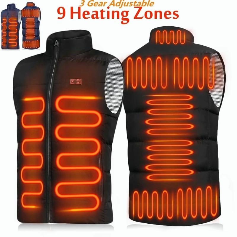 9 мест жилет с подогревом для мужчин женщин USB куртка с подогревом тепловой жилет охотничий жилет зима