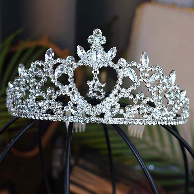 Европейские и американские модные повязки на голову Короны со стразами Короны принцессы на день рождения Головные уборы для вечеринки совершеннолетия Высокий уровень внешности