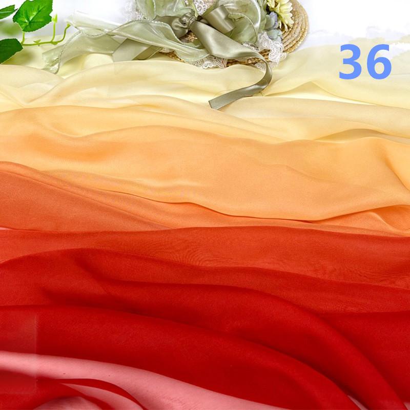 2M Ткань шифон градиентного цвета радуги в древнем стиле 30D органза тюль для DIY ханьфу свадебного платья сценического декора