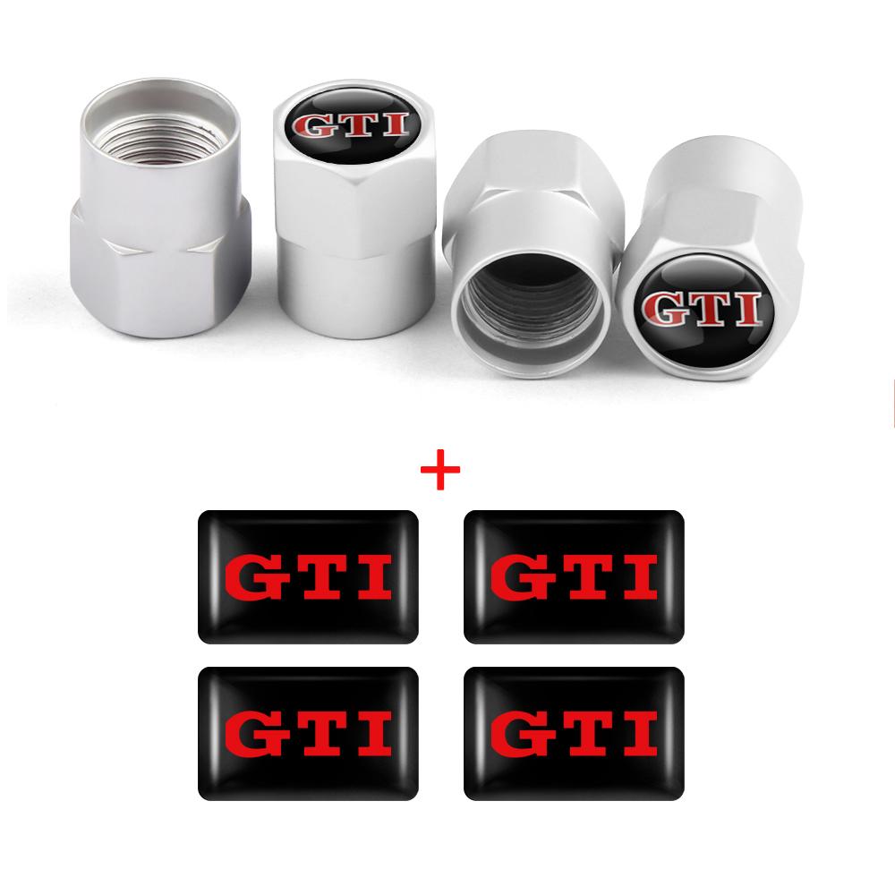 Car Interior Epoxy Logo Sticker Metal Wheel Tire Valve Cover For Volkswagen GTI Golf R Passat CC Lavida Sagitar Scirocco Tiguan