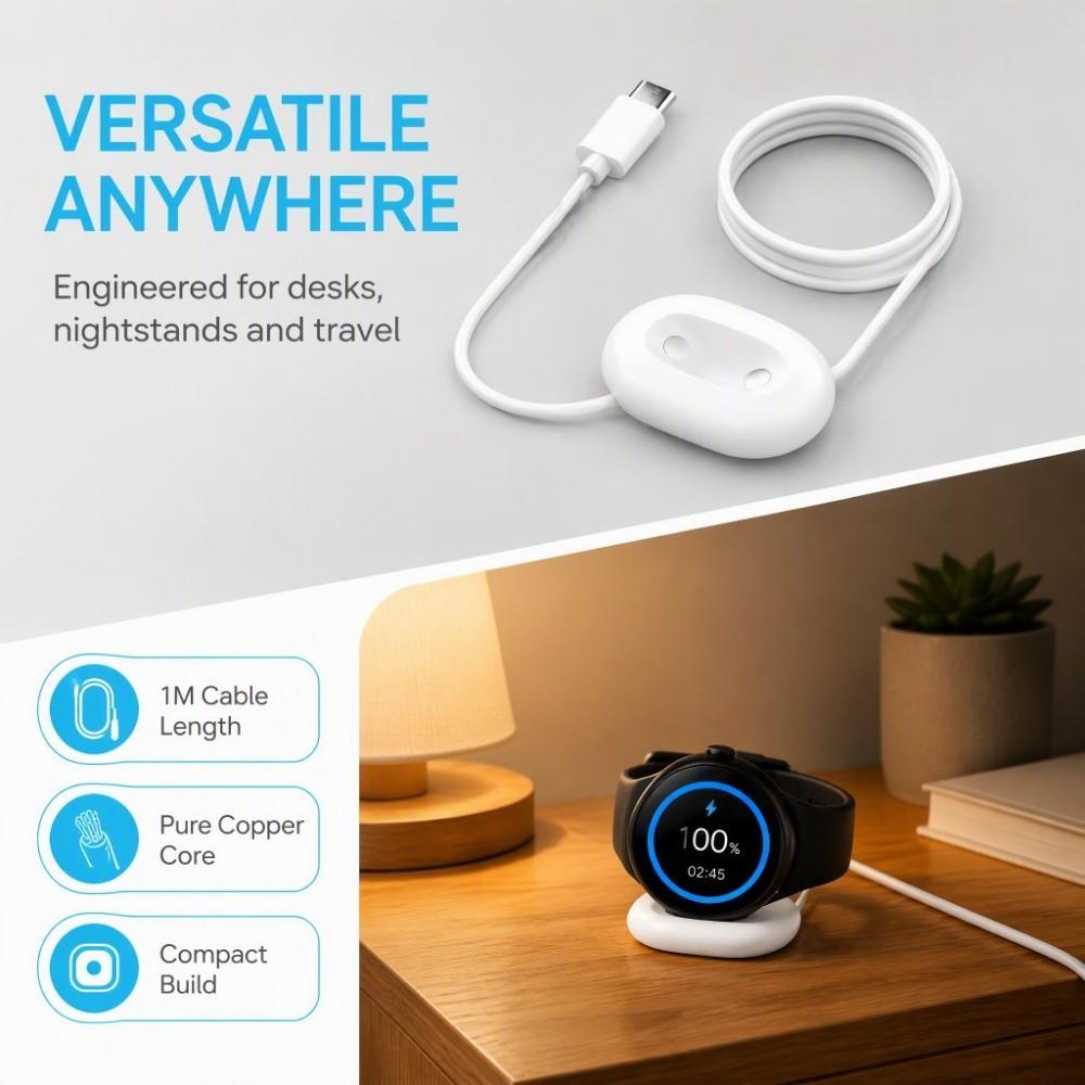 Magnetic Google Pixel Watch 4 Charger Fast Charging Smartwatch Charging Cable  Home Office