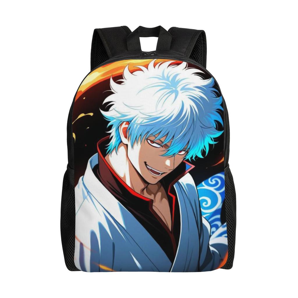 Back to school season Light Silver Soul Daypack Gintama Teenager Backpack