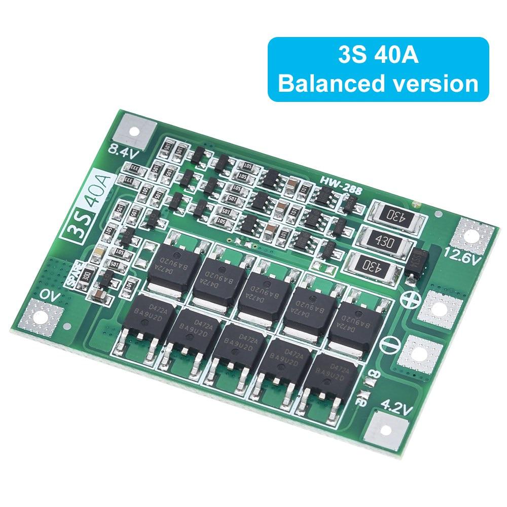 3S / 4S 40A 60A литий-ионная литиевая батарея зарядное устройство плата защиты 18650 BMS для дрели 11,1 в 12,6 в / 14,8 в 16,8 в усиление / баланс