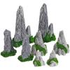 8PCS Mini Handcrafted Artificial Rokery For Plant Displays Decorative Zones Home Office Decorations