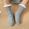 Winter Woolen Floor Slippers Socks Men Warm Plush Knitted Sock Cozy Non-Slip Thicken Home Socks Skarpetki Męskie