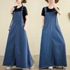 Summer Day New Loose Large Size Denim Strap Skirt Versatile Dress Temperament Thin Age-reducing Dress