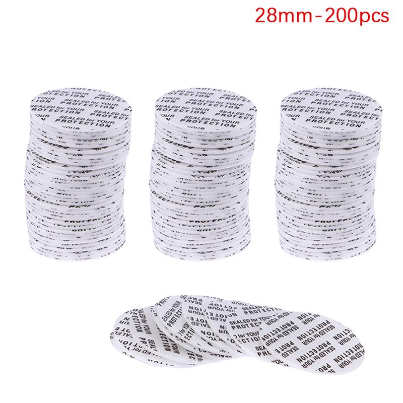 200 шт. самоклеящаяся пена, чувствительная к давлению, герметичная крышка, подкладка, устойчивая к взлому, для косметической банки, бутылки, горшка 20 мм-82 мм
