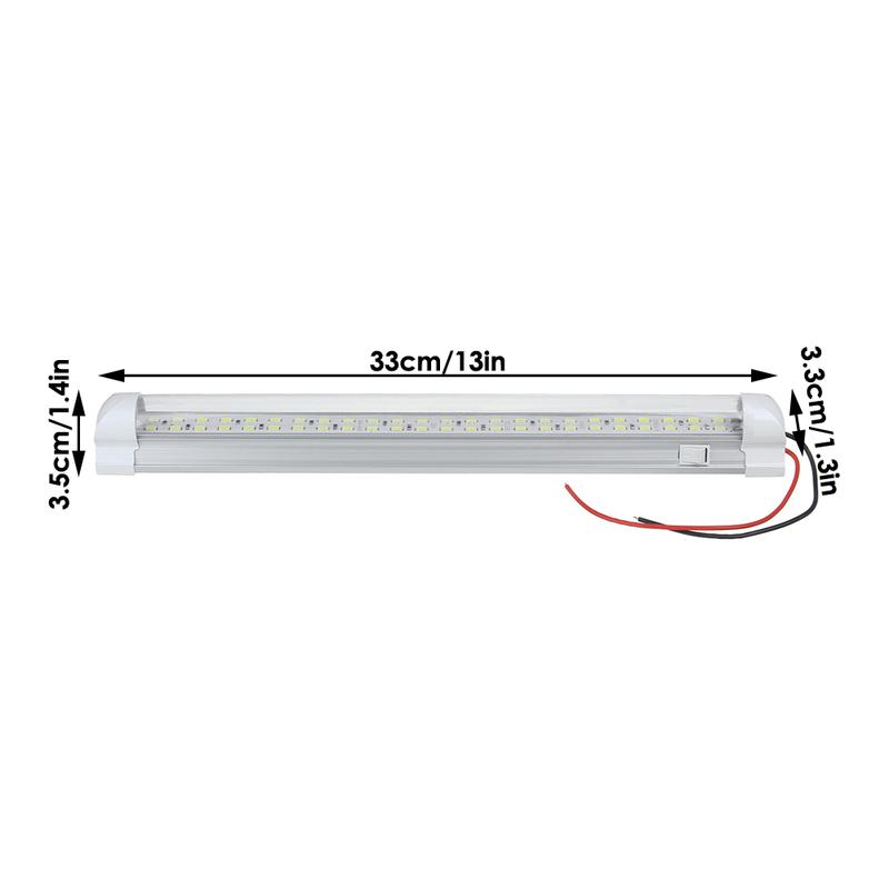 1pcs 12V 48 LED Car Ceiling Light White Light Car Interior Roof Light Bar Indoor LED Lamp For Truck RV Trailer Van Camper