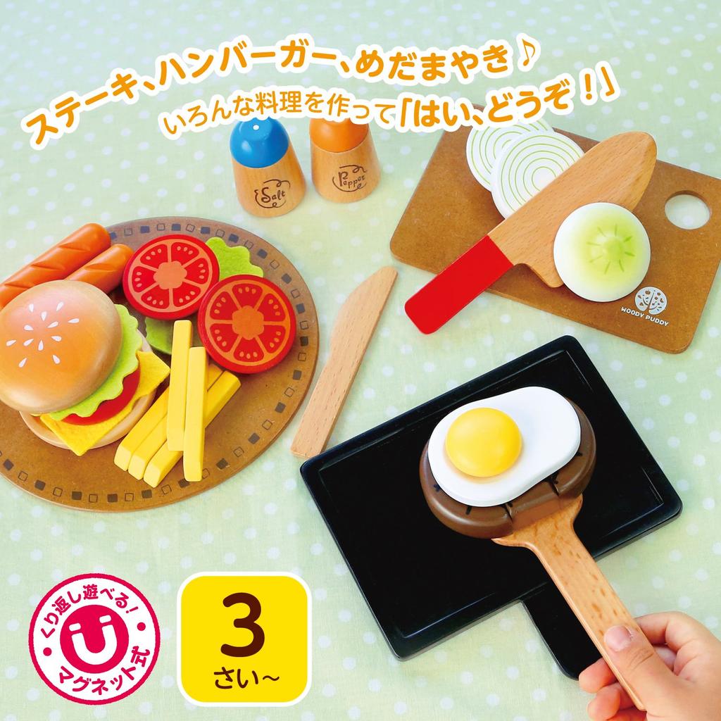 First Play House Western Restaurant Set Магнитная деревянная игрушка Развивающая игрушка Play House Woody Puddy