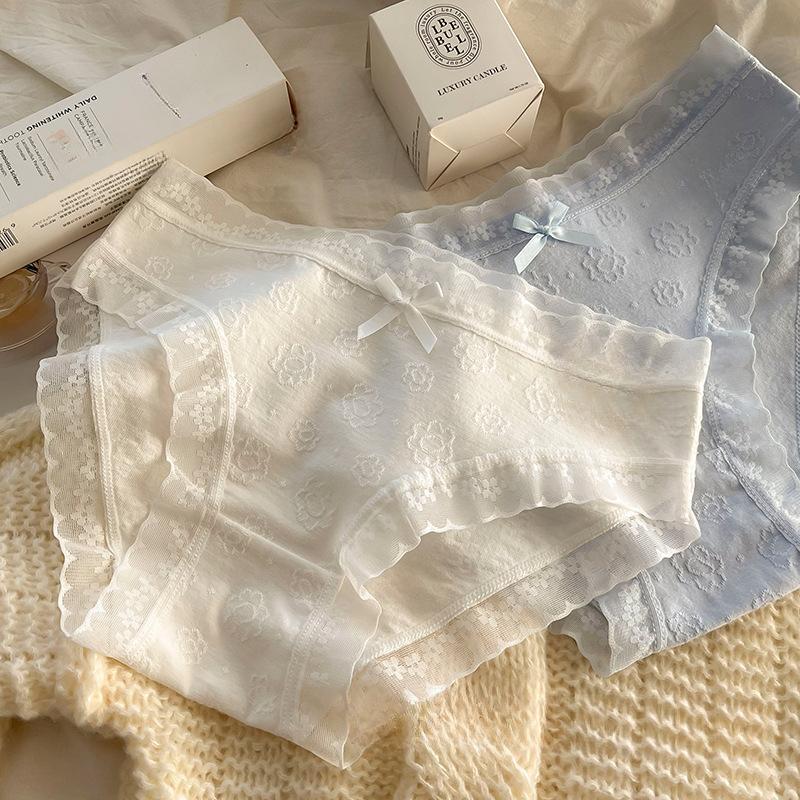 5A Grade Baby Cotton Underwear with Antibacterial Crotch Comfortable Waist Briefs Seamless Breathable Pure Cotton Women's Triangle Panties