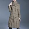 European and American temperament down jacket women's medium and long new winter clothing loose and thin women's clothing jacket thickened bread clo