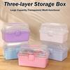 Three-layer Stationery Case Foldable Toy Box New Nail Art Organizer