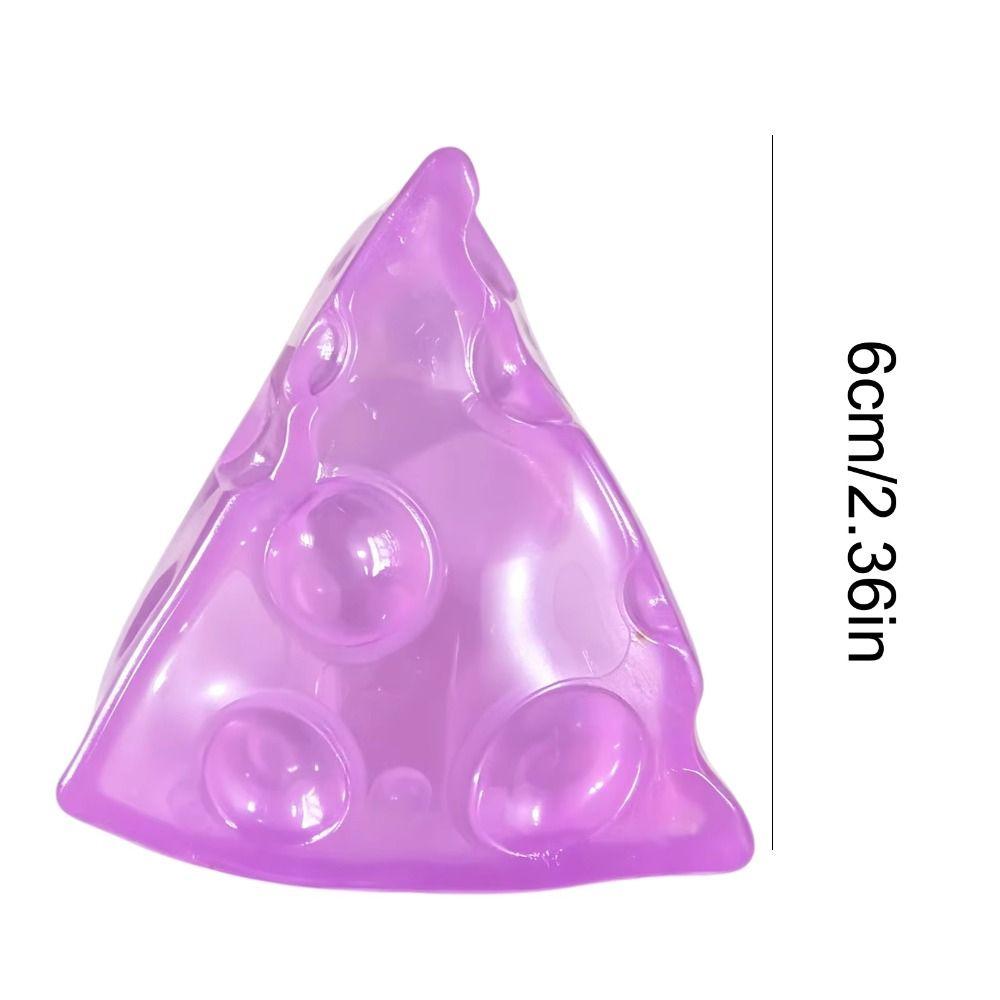 Moldable Cheese Squishy Toy Triangle Sensory Fidget Ball Novelty Cheese Cube Ball Xmas Gift