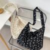 43 Broken Flower Canvas Bag Women's Spring and Summer New Casual One with Messenger Bag Large Capacity Shoulder Bag
