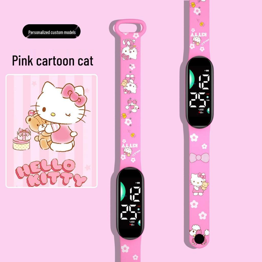 New Cartoon LED Waterproof Sports Watch: Cute Anime Design for Students