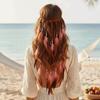 Vibrant Orange Plumage Tribal Hair Extension Feather Hair Accessories  Free-spirited Fashionistas