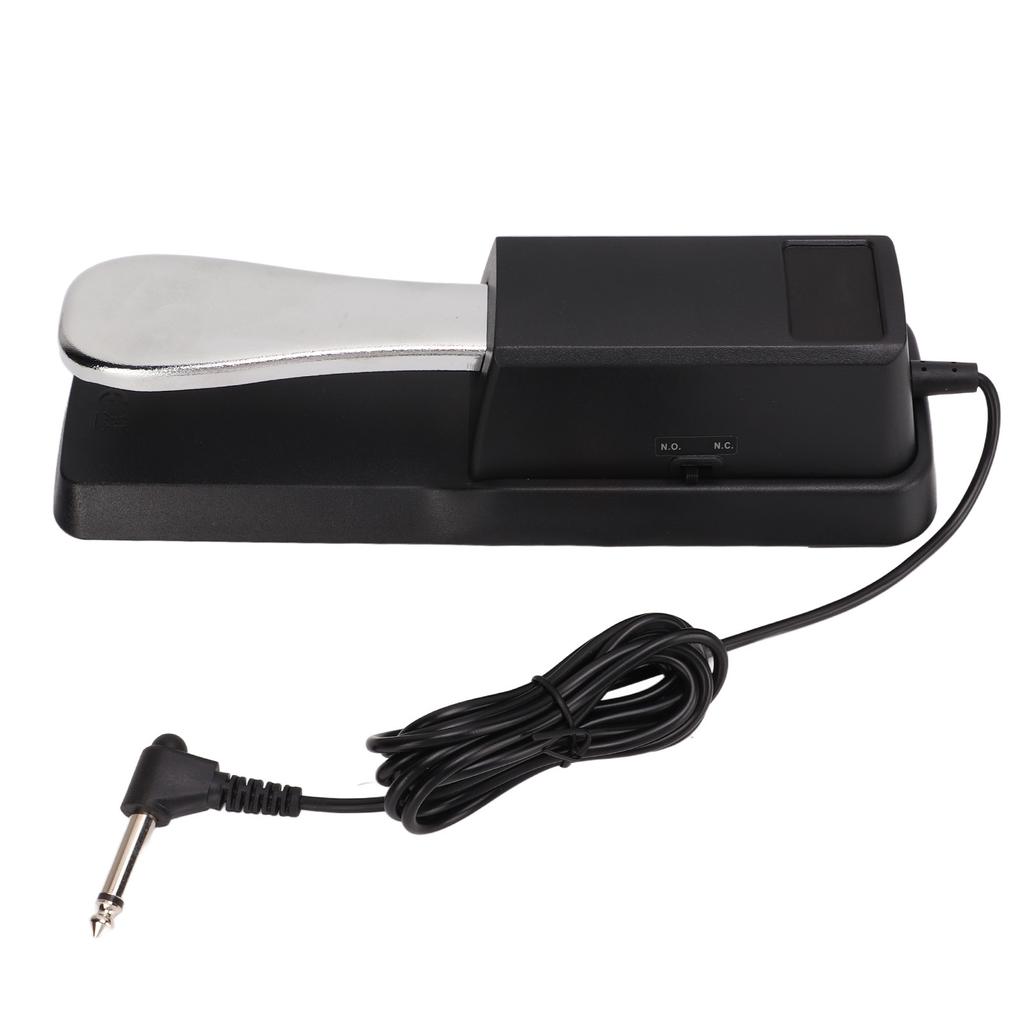 Sustain Pedal with Cable Metal Foot Pedal Compatible with All Electronic Keyboards Digital Piano