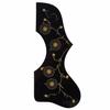 Self-Adhesive Folk Guitar Pickguard Accessories Pickguard Scratch Plate for Acoustic Guitar Bass Violin Black and White Pattern (Black Pattern)