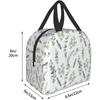 Sage Insulated Lunch Bag for Women Green Leaf Reusable Lunch Box Freezable Cooler Thermal Waterproof Tote Bag for Travel Picnic