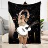 Musician Performing Live Concert. Flannel Blanket-Soft and Suitable for Sofas,Beds,Offices,Travel,All Seasons,Great Gift for Holidays and Birthdays.