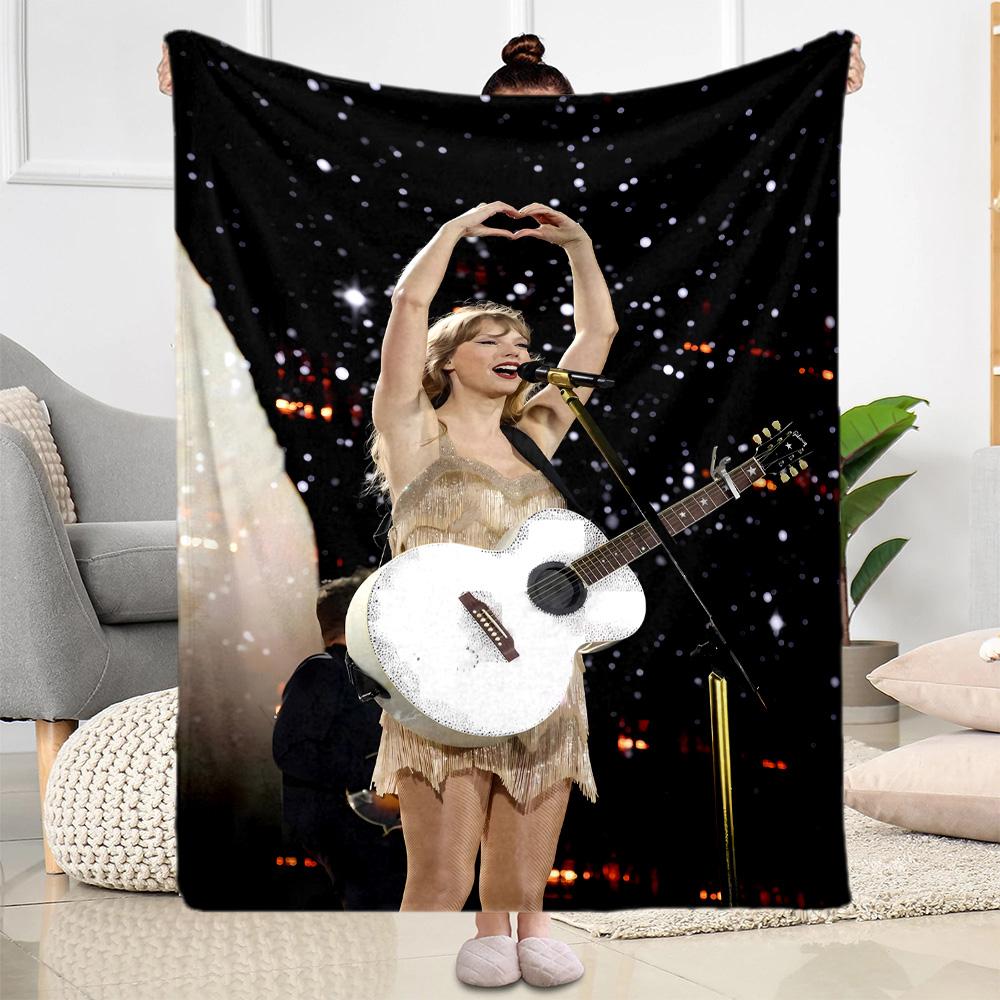 Musician Performing Live Concert. Flannel Blanket-Soft and Suitable for Sofas,Beds,Offices,Travel,All Seasons,Great Gift for Holidays and Birthdays.